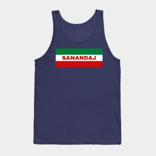 Sanandaj City in Iranian Flag Colors Tank Top